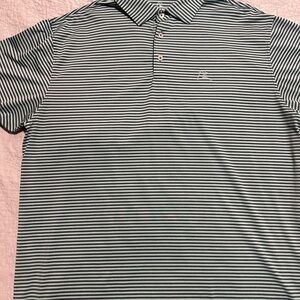 Rhoback Green Striped Polo Shirt